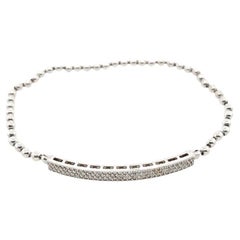 Bracelet à 3 rangées de diamants 1,0 carat serti de 130 diamants en or blanc 18 carats