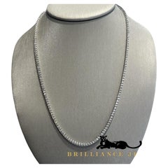 10ct Diamond Tennis Necklace in 14k White Gold, 22.5 inches