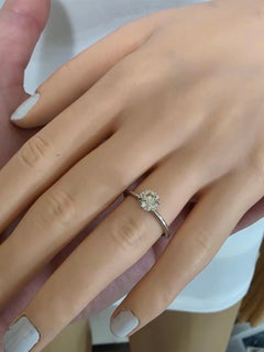 1.0ct. Natural Champagne Solitaire Diamond Set In 14kt. White Gold