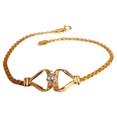 .10 Karat natürliche Diamanten Cluster Knot Gliederarmband 14kt