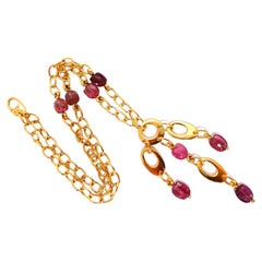10ct Natural Tourmaline Dangle Necklace 14kt*