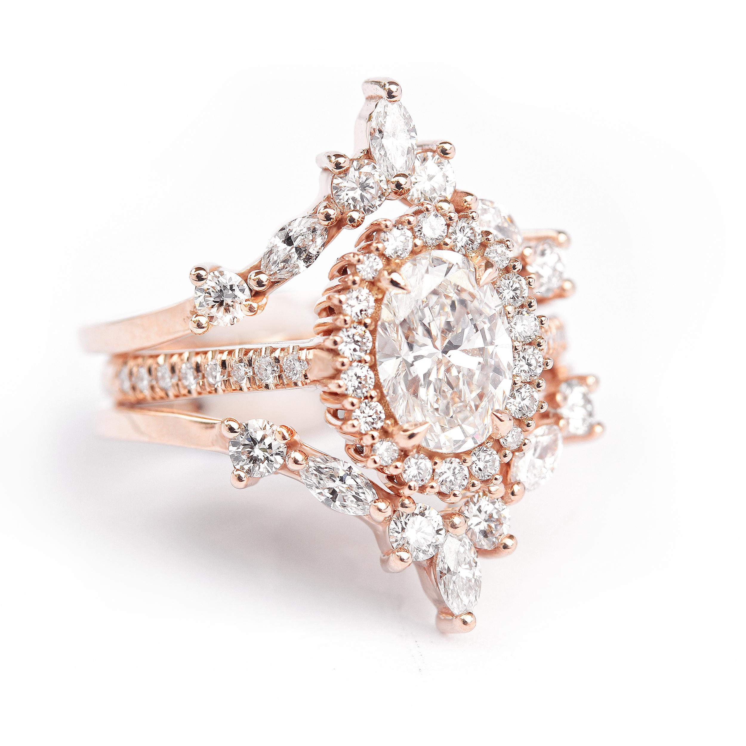 nesting wedding band set