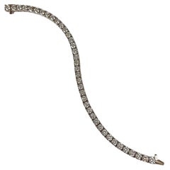 10ct Round Brilliant Diamond Platinum Tennis Bracelet