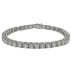 10ct Round Brilliant Diamond Platinum Tennis Bracelet