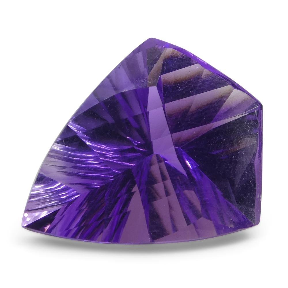 10ct Shield Amethyst 'Eleanor' Fantasy/Fancy Cut For Sale 9