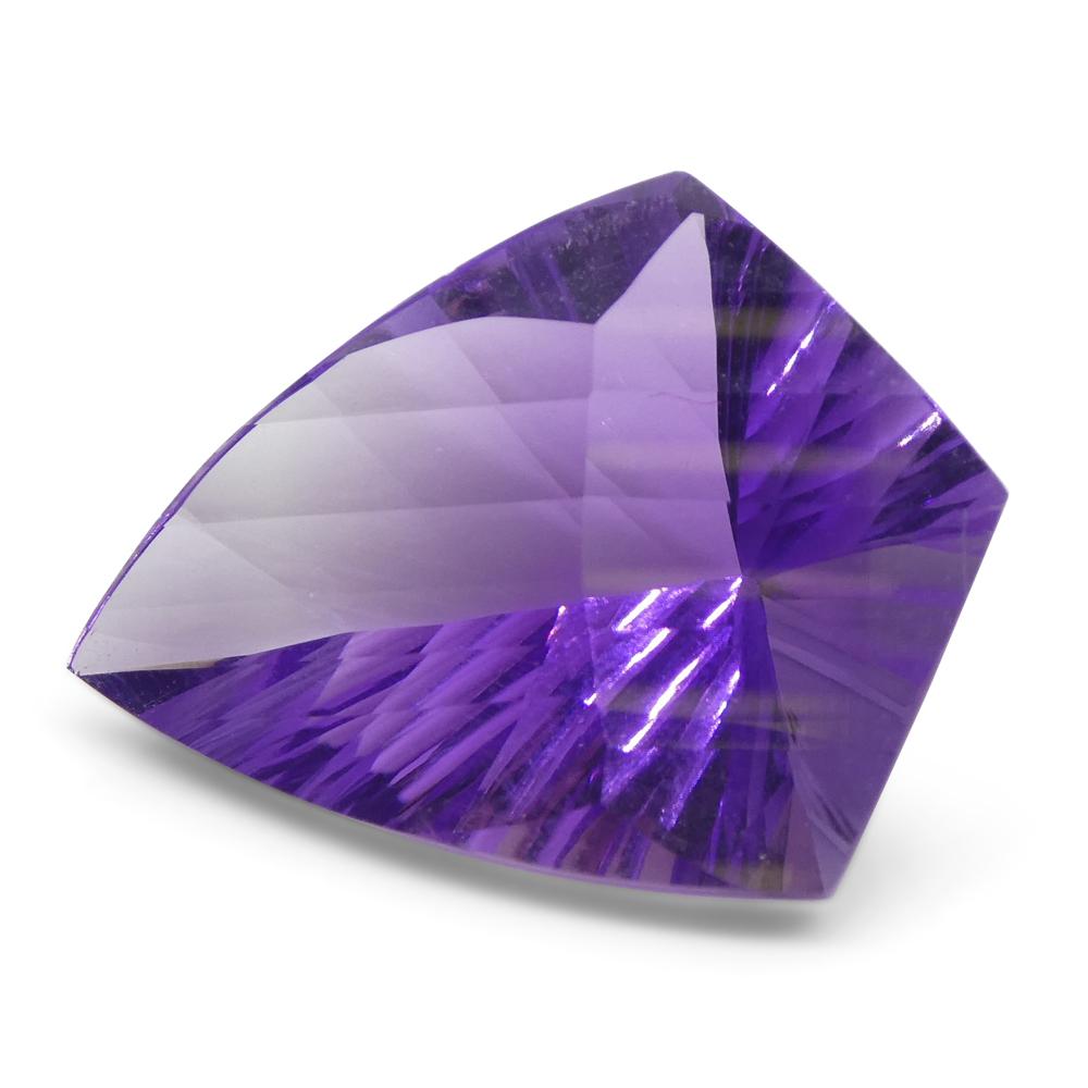 10ct Shield Amethyst 'Eleanor' Fantasy/Fancy Cut For Sale 11