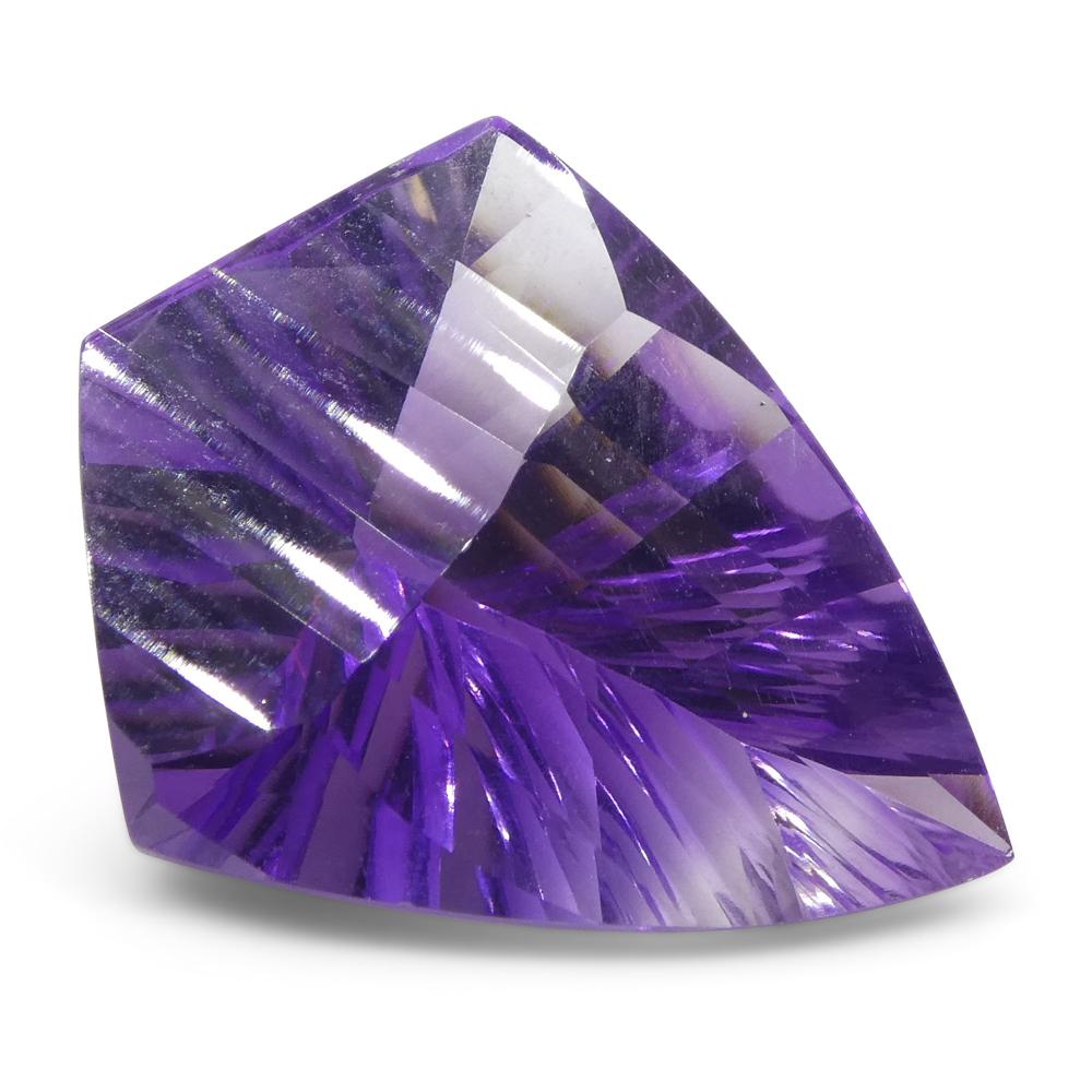 10ct Shield Amethyst 'Eleanor' Fantasy/Fancy Cut For Sale 15