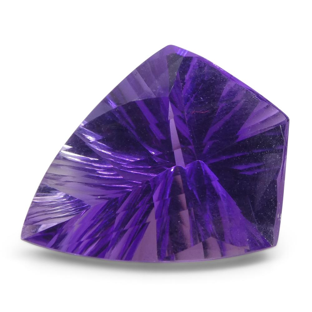 10ct Shield Amethyst 'Eleanor' Fantasy/Fancy Cut In New Condition For Sale In Toronto, Ontario