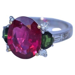 10 Carat Tourmaline Diamonds Ring, 2000
