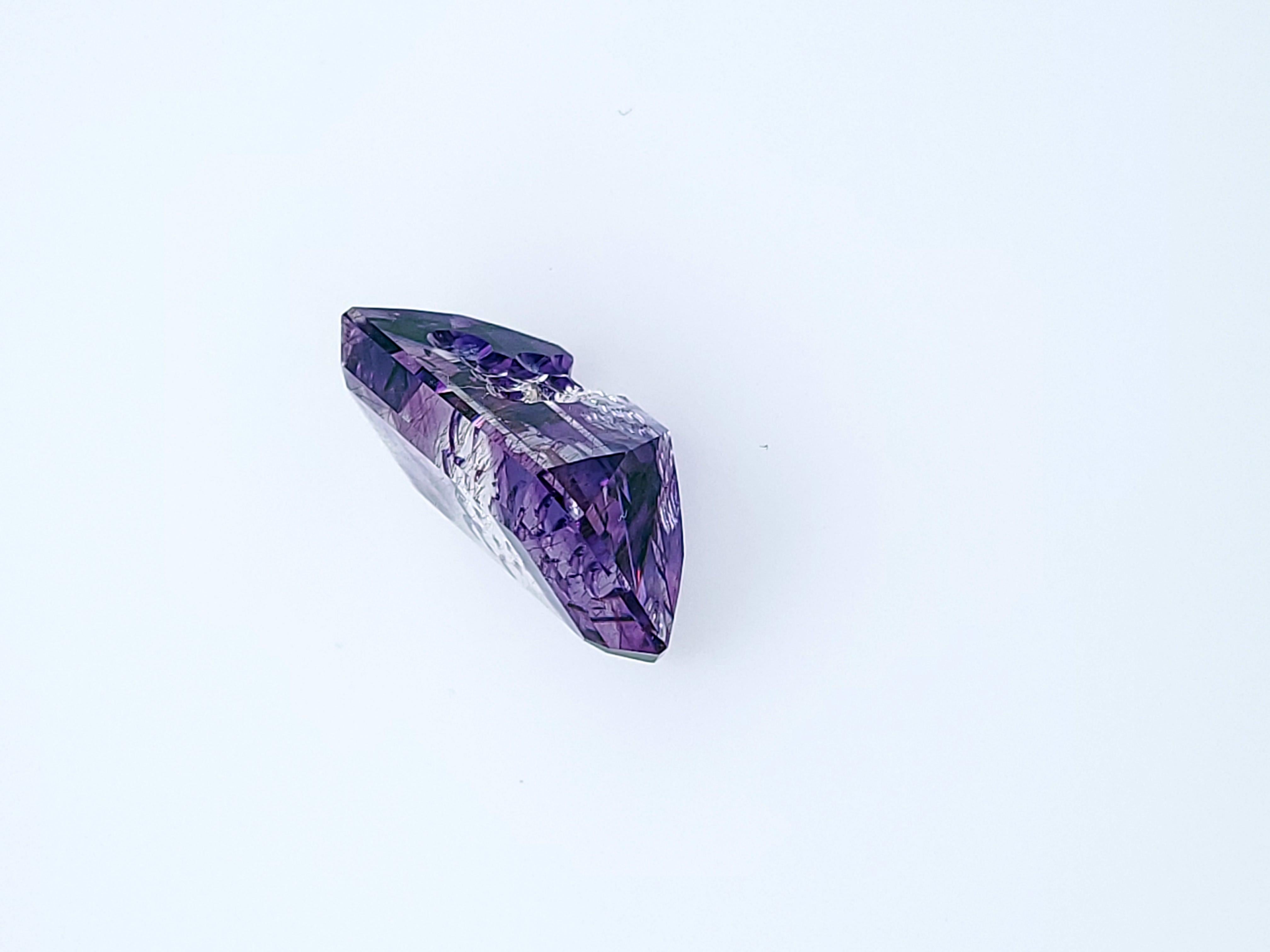 10+ct Unique Amethyst Cut by Award Winning Cutter (Work is in Museums!) In New Condition For Sale In Methuen, MA