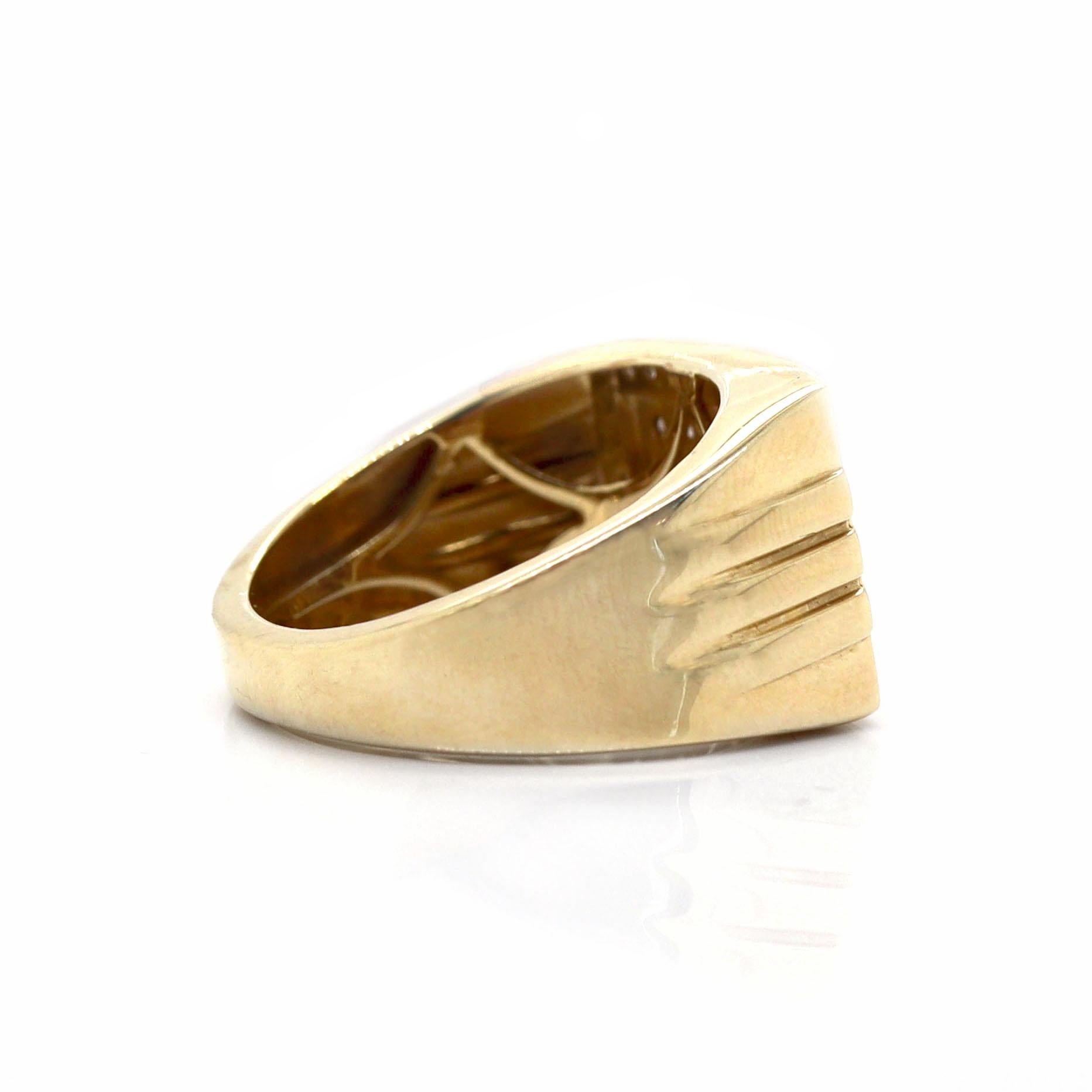 Bague pour homme en or jaune 10CT avec diamant Neuf - En vente à Sydney, NSW