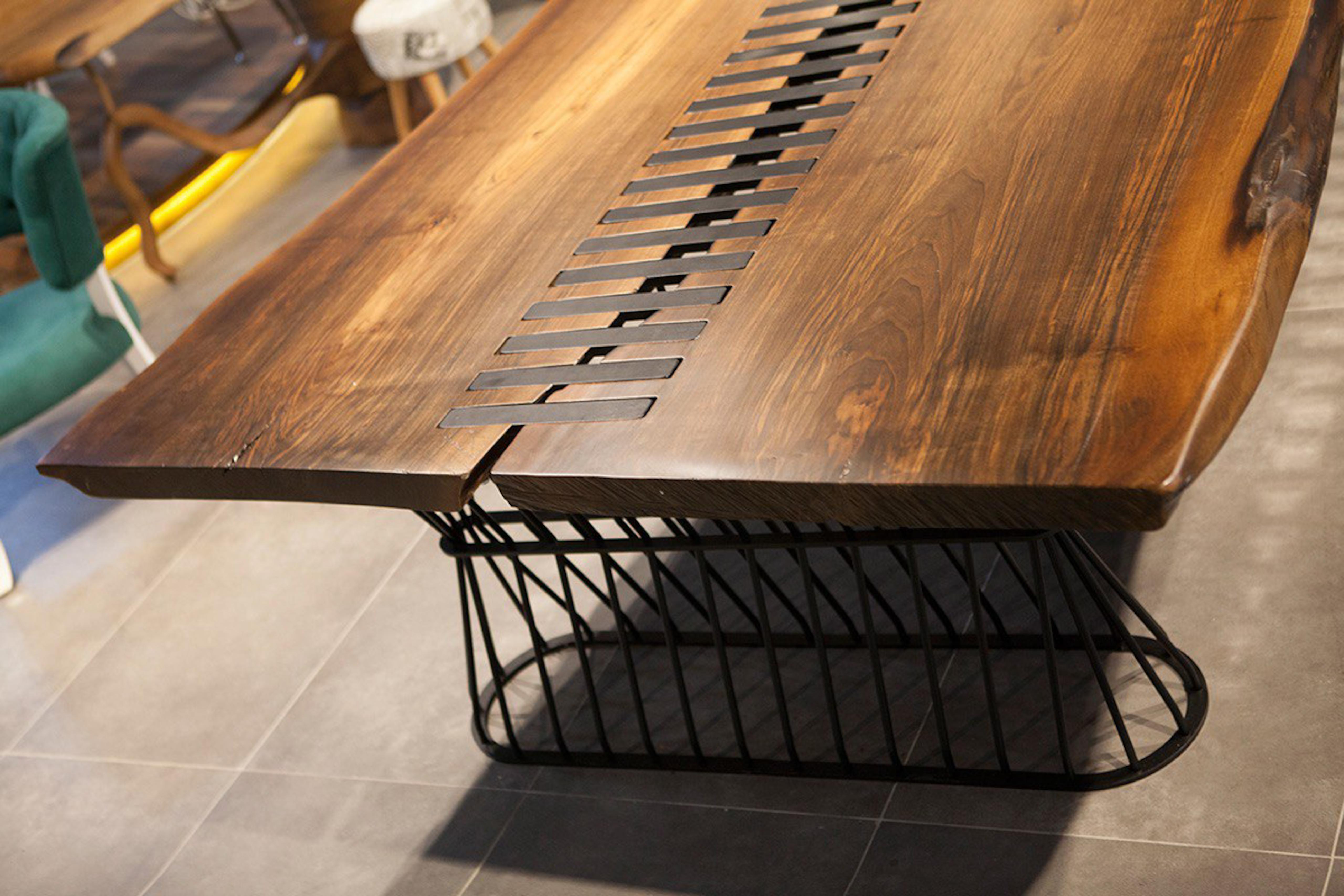 Zipper Table 10ft Large Zipper Massive Black Walnut Dining Table - Live Edge ...