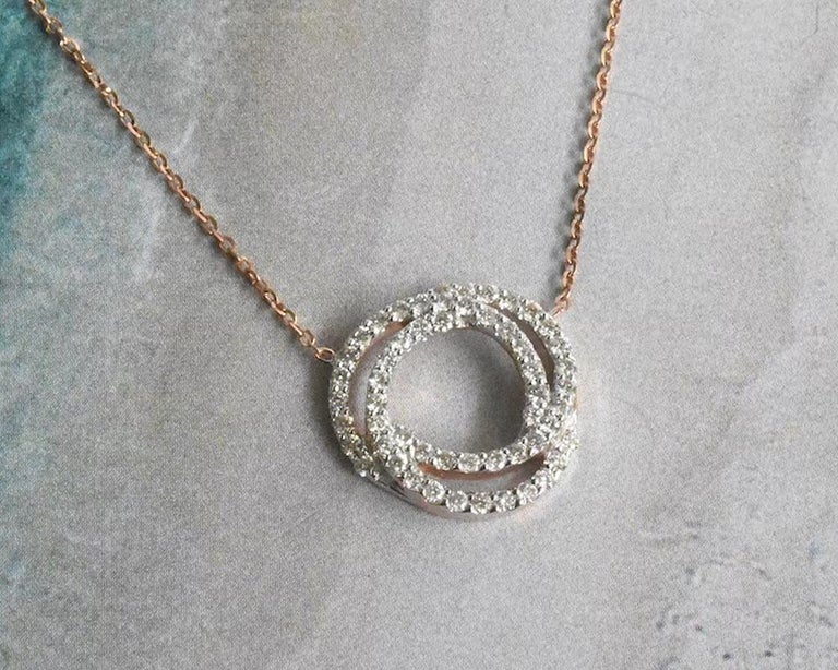 Frostrox Sterling Silver Infinity Love Knot Pendant With Yellow Diamonds