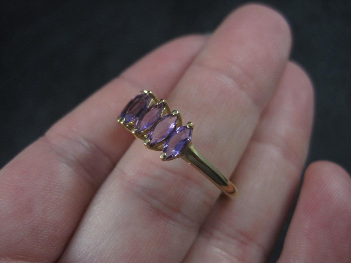 10k Amethyst Ring Yellow Gold Clyde Duneier 1