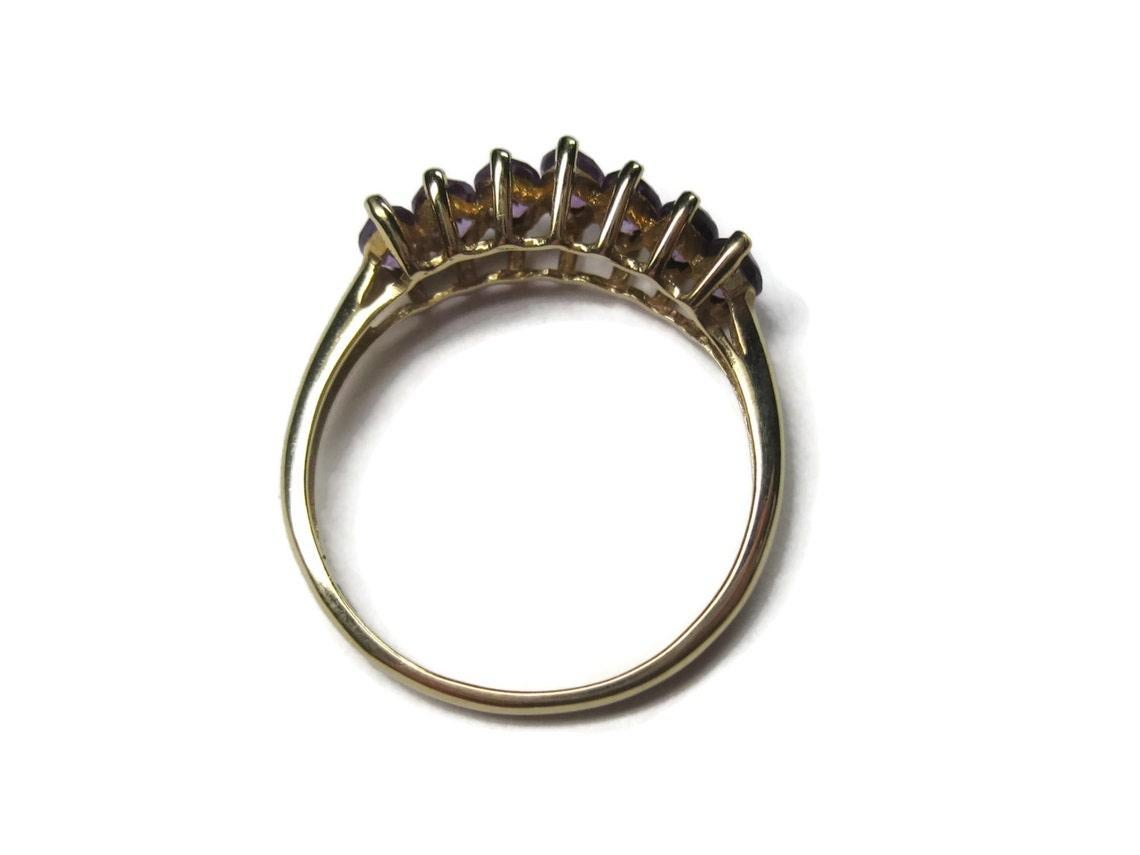 10k Amethyst Ring Yellow Gold Clyde Duneier 2