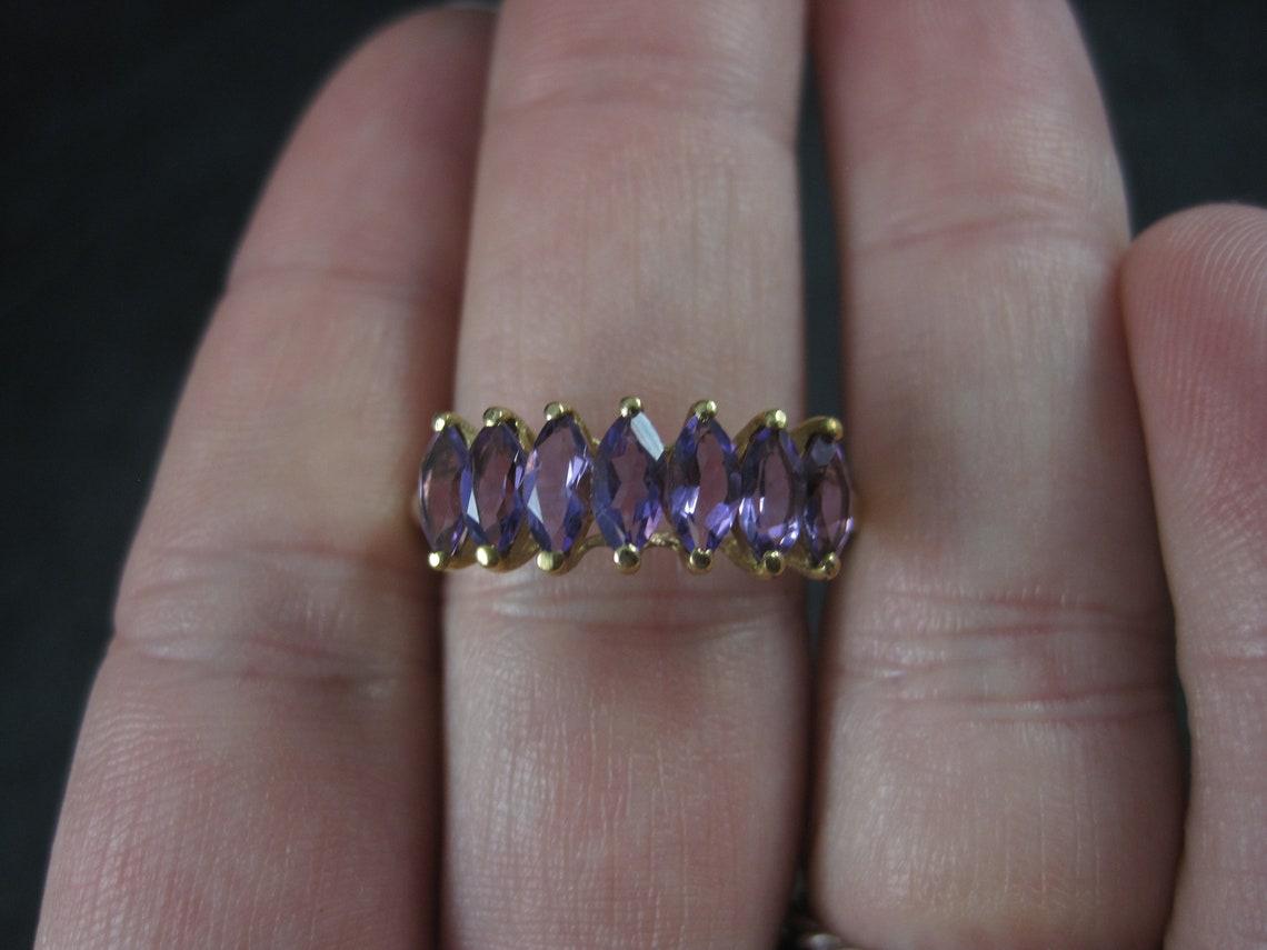 10k Amethyst Ring Yellow Gold Clyde Duneier In Excellent Condition In Webster, SD