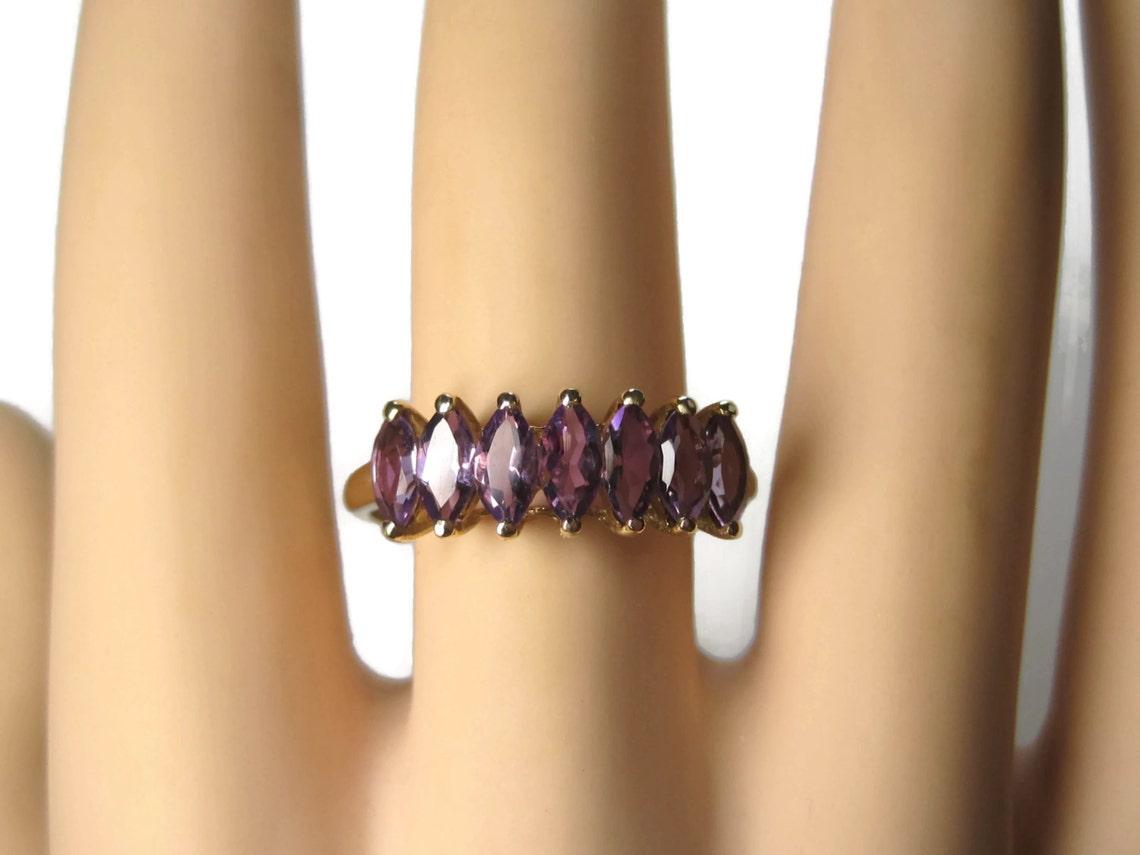 Women's 10k Amethyst Ring Yellow Gold Clyde Duneier