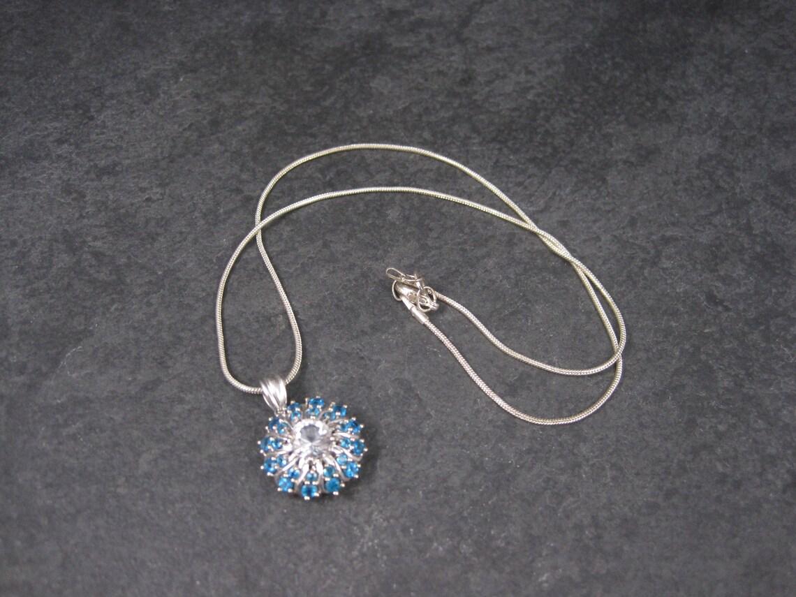 10K Aquamarine Apatite Pendant Necklace Chuck Clemency For Sale 1