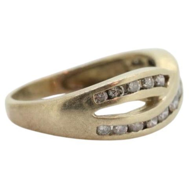 Bague à bandes X en forme de croix de diamant 10 Bague X