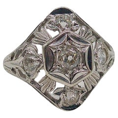 10k Edwardian Old Mine Cut Diamond Ring