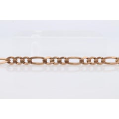 10k Figaro Chain Bracelet. 10k Solid Yellow Gold Figaro Bracelet Italy.