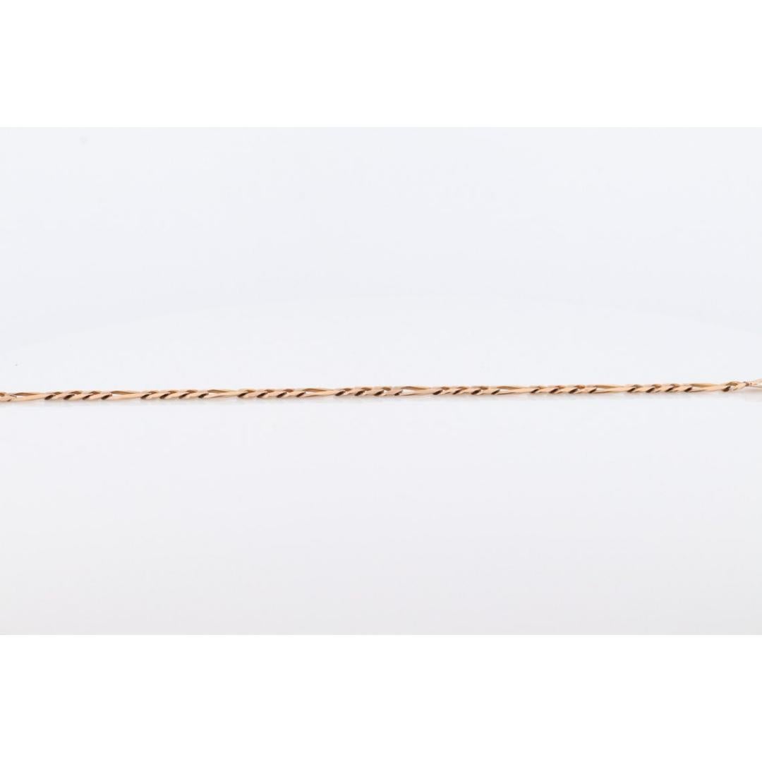 10k Figaro Chain Bracelet. 10k Solid Yellow Gold Figaro Bracelet Italy. For Sale 3