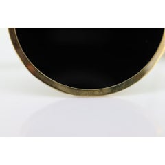 10k Filigree ONYX Pendant Medallion Necklace. 10k Gold Onyx Disk Floral