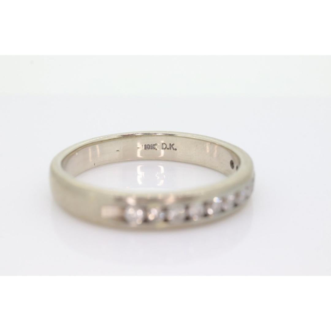 10k Genuine Diamond Band. Mens or Womens 10k Comfort Fit Band with channel set For Sale 5