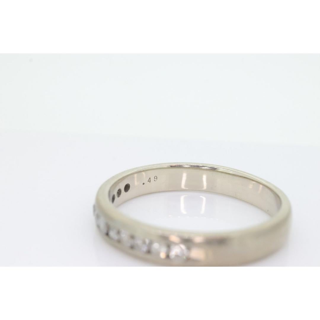 10k Genuine Diamond Band. Mens or Womens 10k Comfort Fit Band with channel set For Sale 1