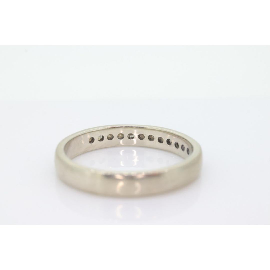 10k Genuine Diamond Band. Mens or Womens 10k Comfort Fit Band with channel set For Sale 2