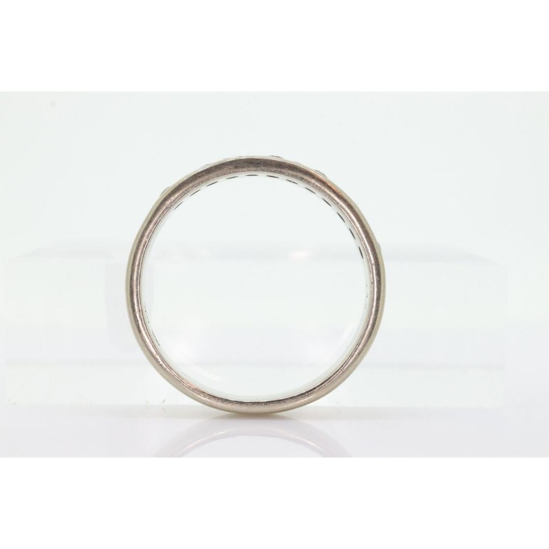 10k Genuine Diamond Band. Mens or Womens 10k Comfort Fit Band with channel set For Sale 3