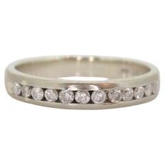 Bracelet en diamant véritable 10k. Homme ou femme 10k Comfort Fit Band avec channel set