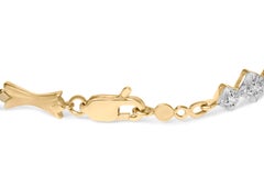 10k Gold 1/3 Cttw Diamond Miracle Set Alternating Bar and Link Bracelet