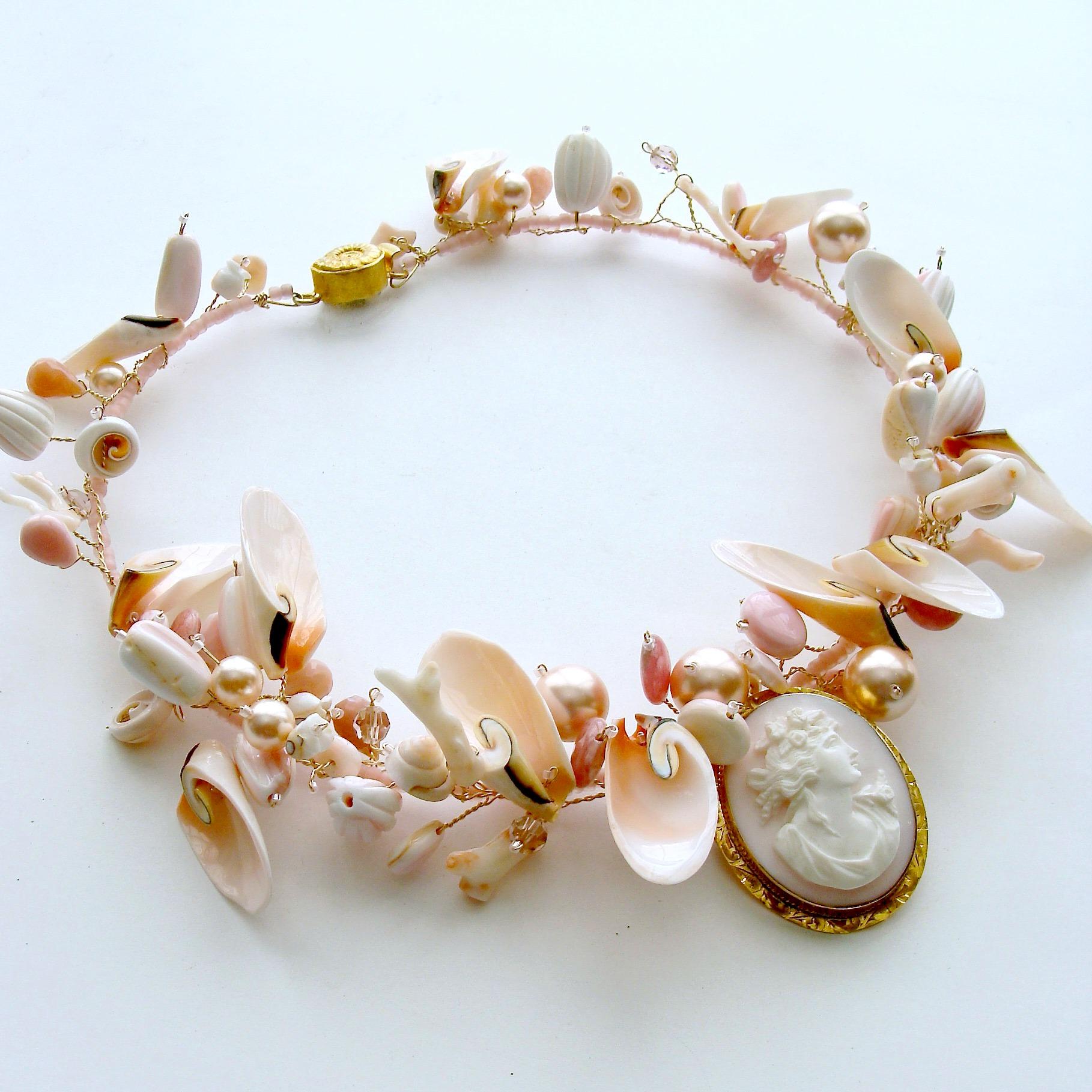 coral shell necklace
