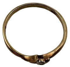 10K Gold Antique Ring with Diamond for Women