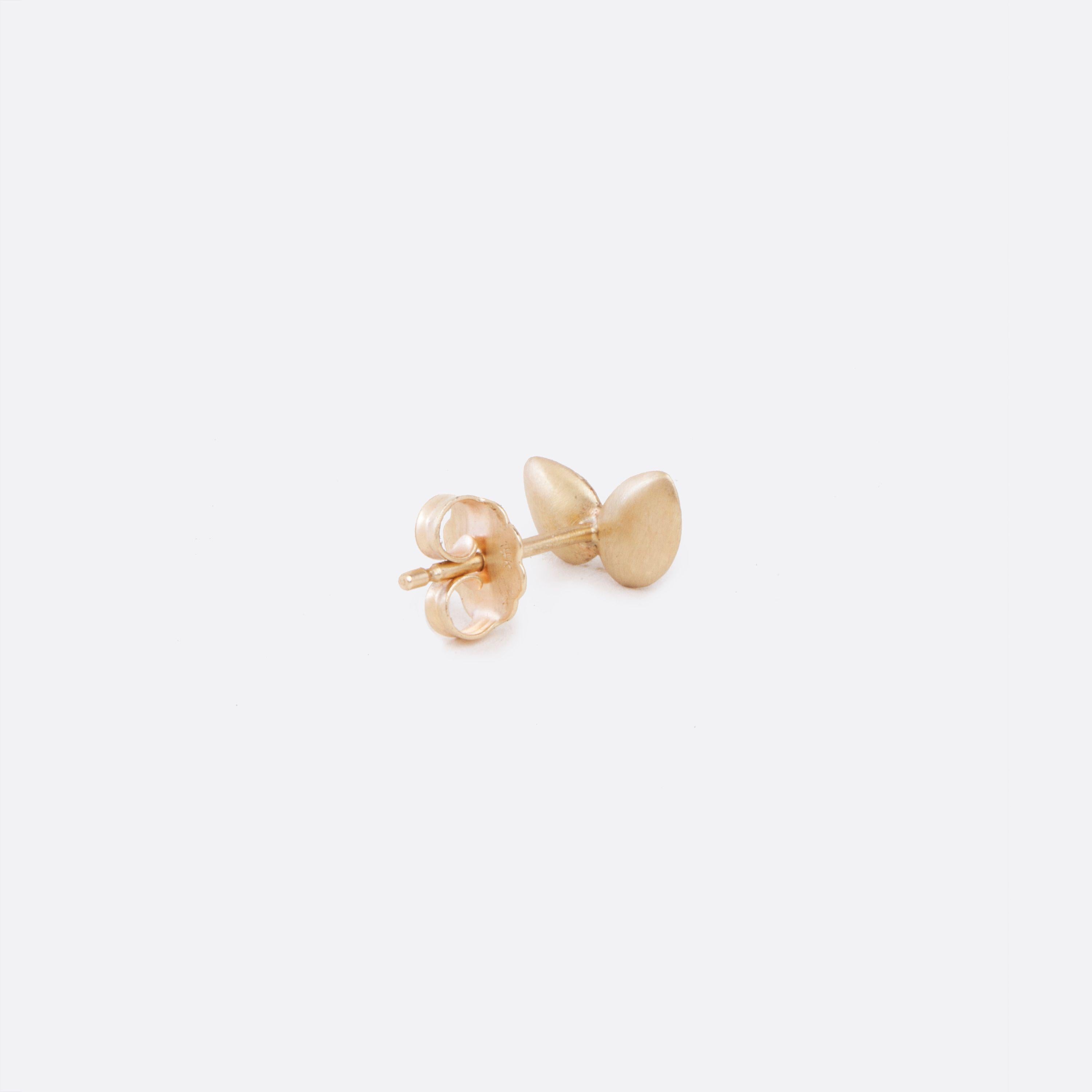Layla 10k Gold Diamond Studs by dan-yell In New Condition For Sale In Brooklyn, NY