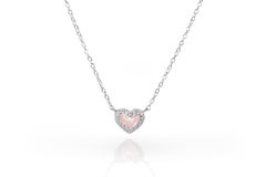 Collier cœur en or 10 carats avec pierres précieuses, choix de pierres précieuses