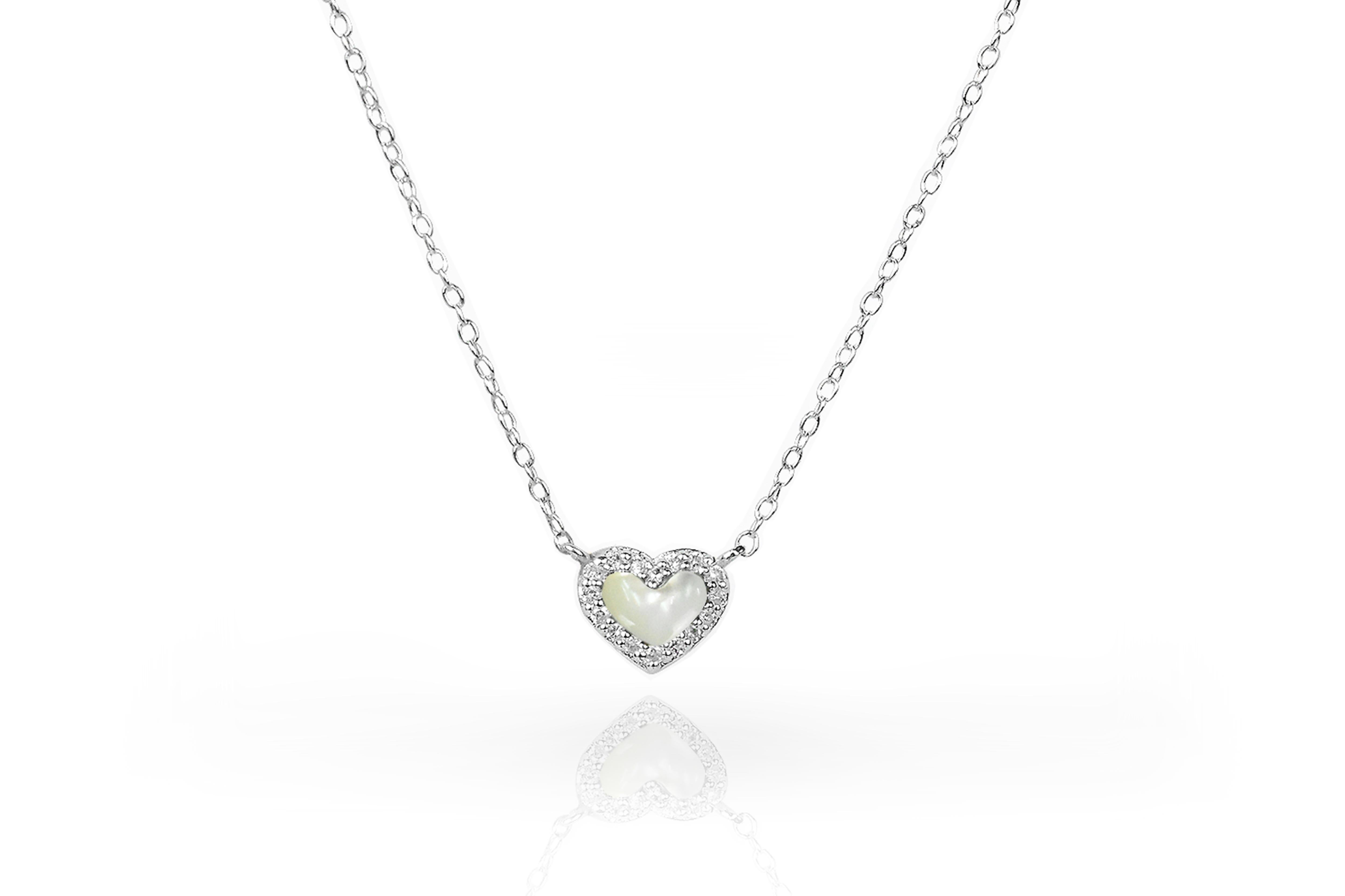 Modern 10k Gold Gemstone Heart Necklace, Gemstone Options For Sale