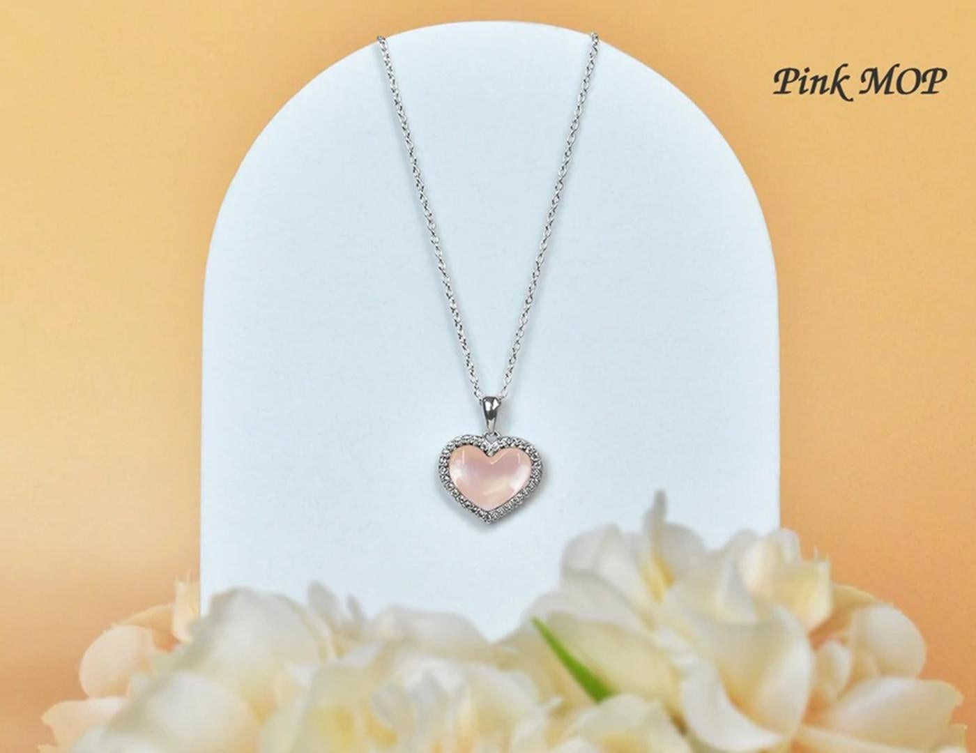 Women's or Men's 10k Gold Gemstone Heart Necklace Gemstone Options For Sale