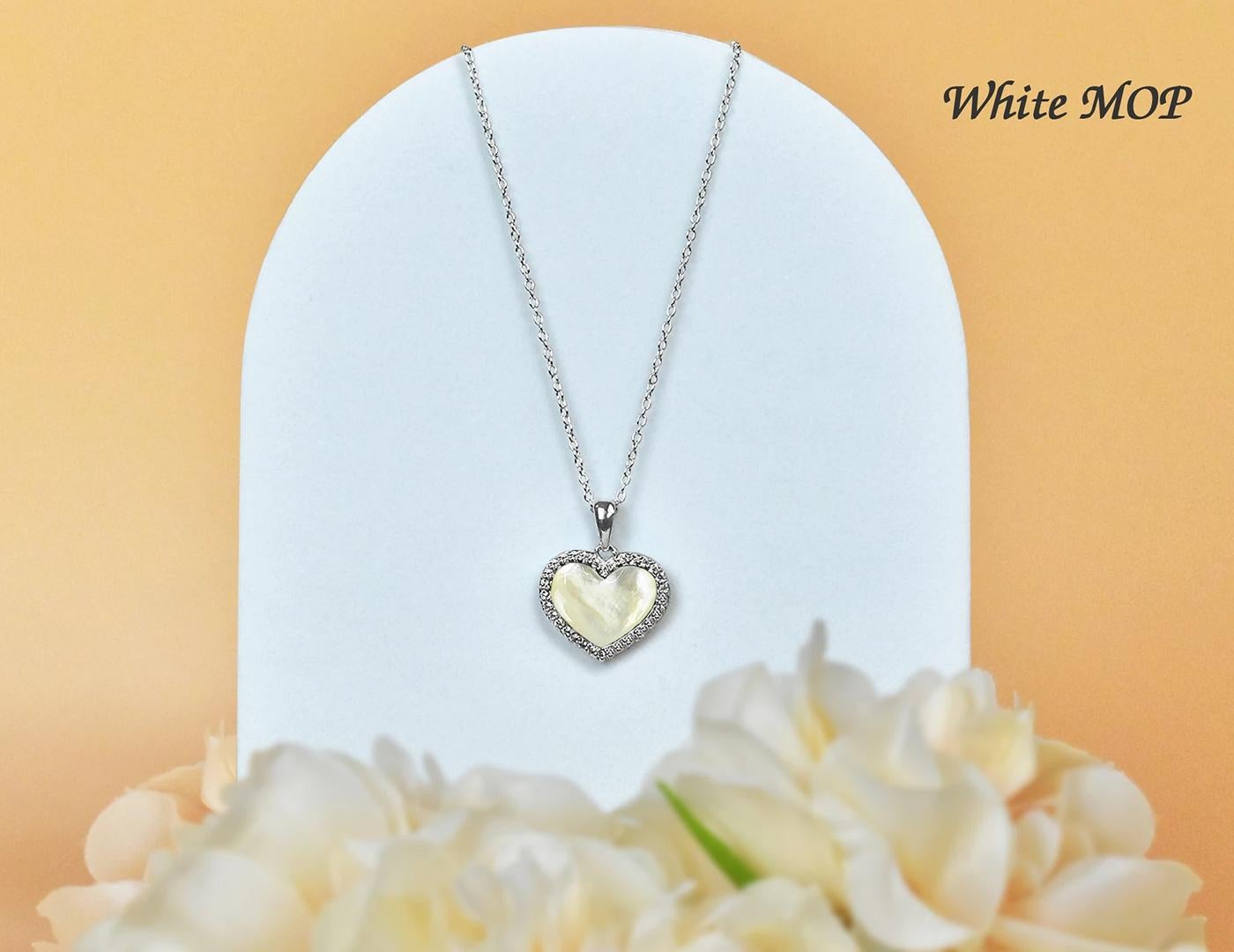 10k Gold Gemstone Heart Necklace Gemstone Options For Sale 2