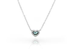 10k Gold Gemstone Heart Necklace, Gemstone Options