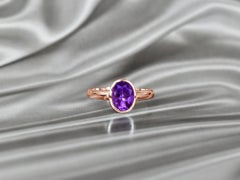 10k Gold Oval 9x7 mm Edelstein Ring Edelstein Verlobungsring Stapelbarer Ring