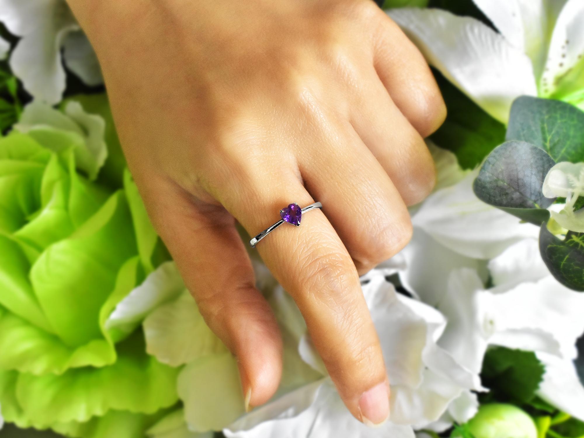 For Sale:  10k Gold Heart Gemstone 5x5 mm Heart Gemstone Ring Gemstone Engagement Ring 12