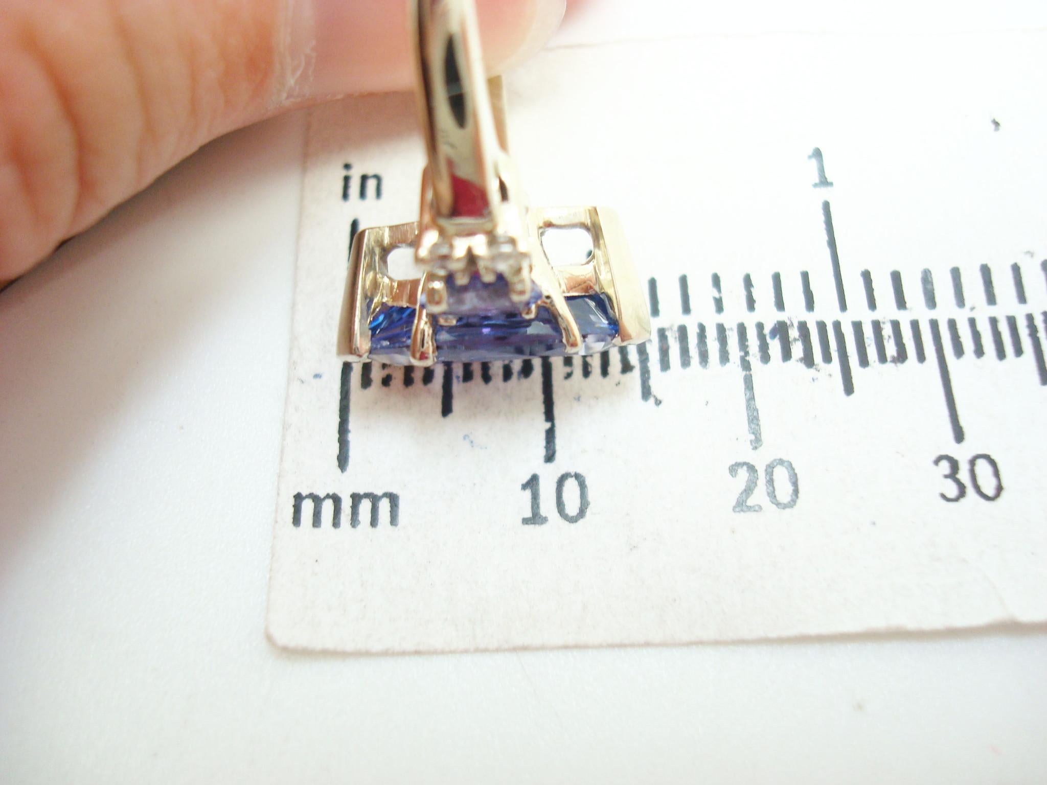 10K Gold Marquise 1.68ct Genuine Natural Tanzanite Ring with Diamonds '#J2643' For Sale 4