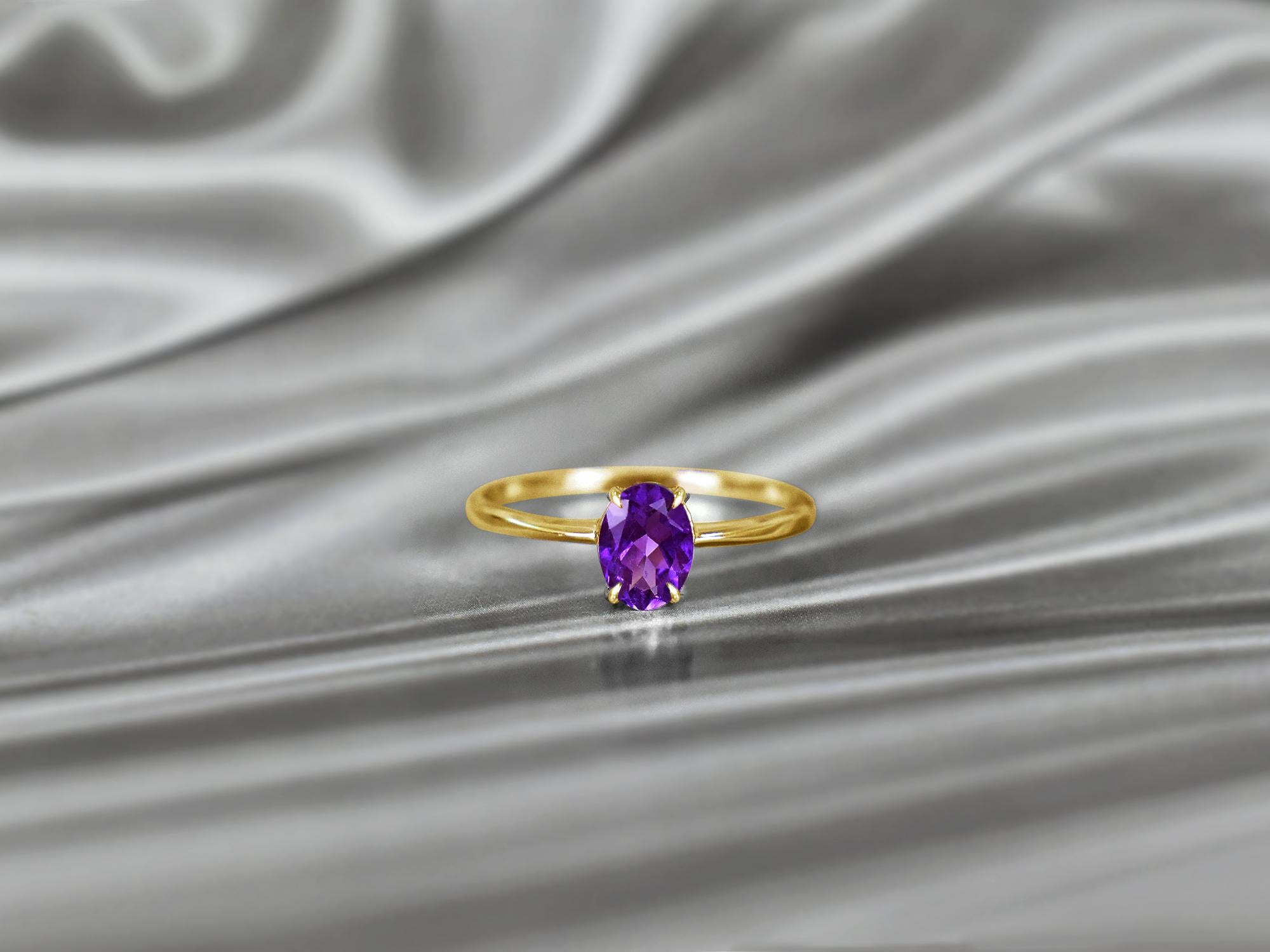 For Sale:  10k Gold Oval Gemstone 7x5 mm Oval Gemstone Ring Gemstone Engagement Ring 3
