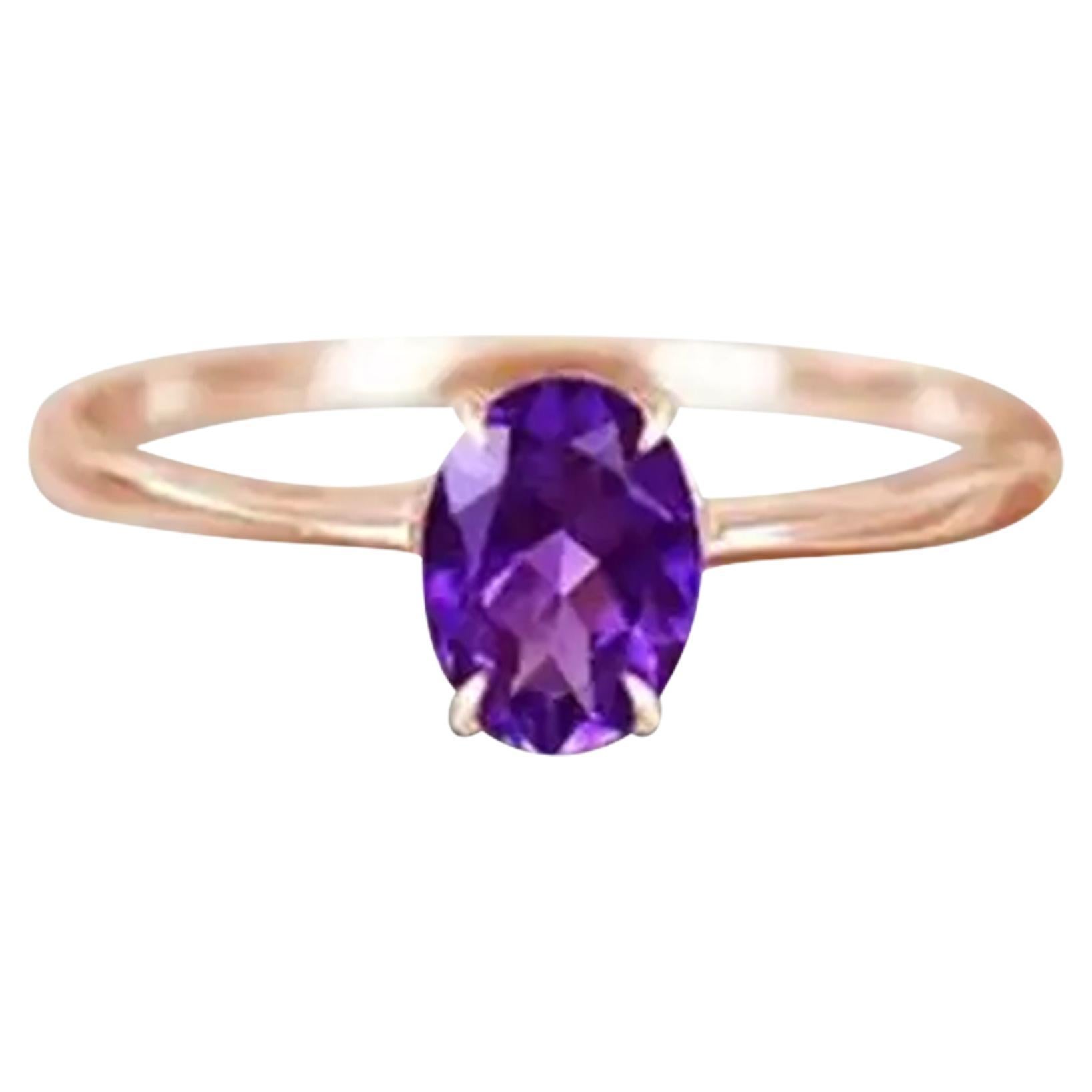 10k Gold Oval Gemstone 7x5 mm Oval Gemstone Ring Gemstone Engagement Ring