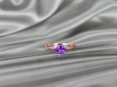10-karätiger Goldring mit ovalem Edelstein (5,2 × 7 mm) – Verlobungsring mit ovalem Edelstein