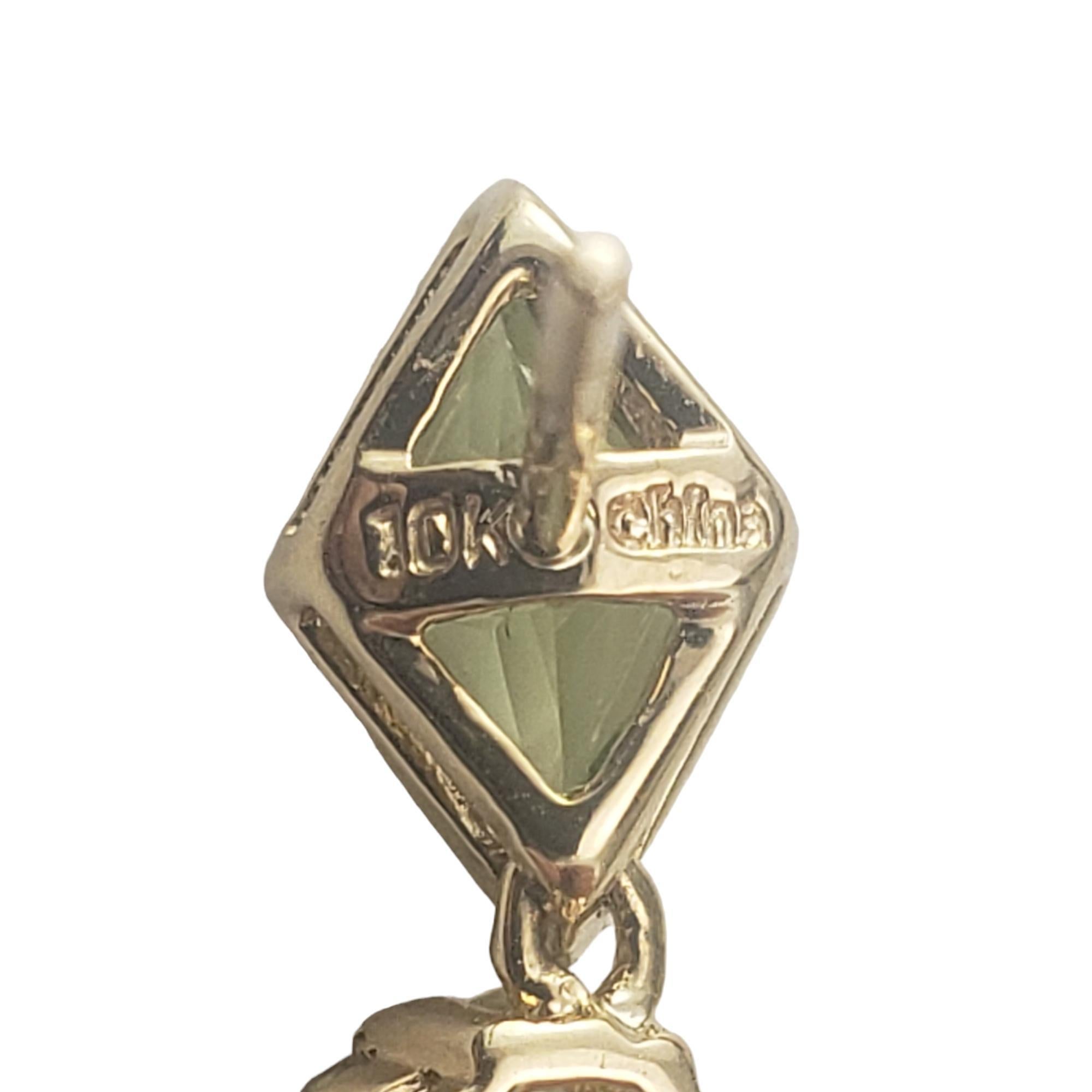 10K Gold Peridot, Diamond, Prasiolite Earrings  #16708 For Sale 1