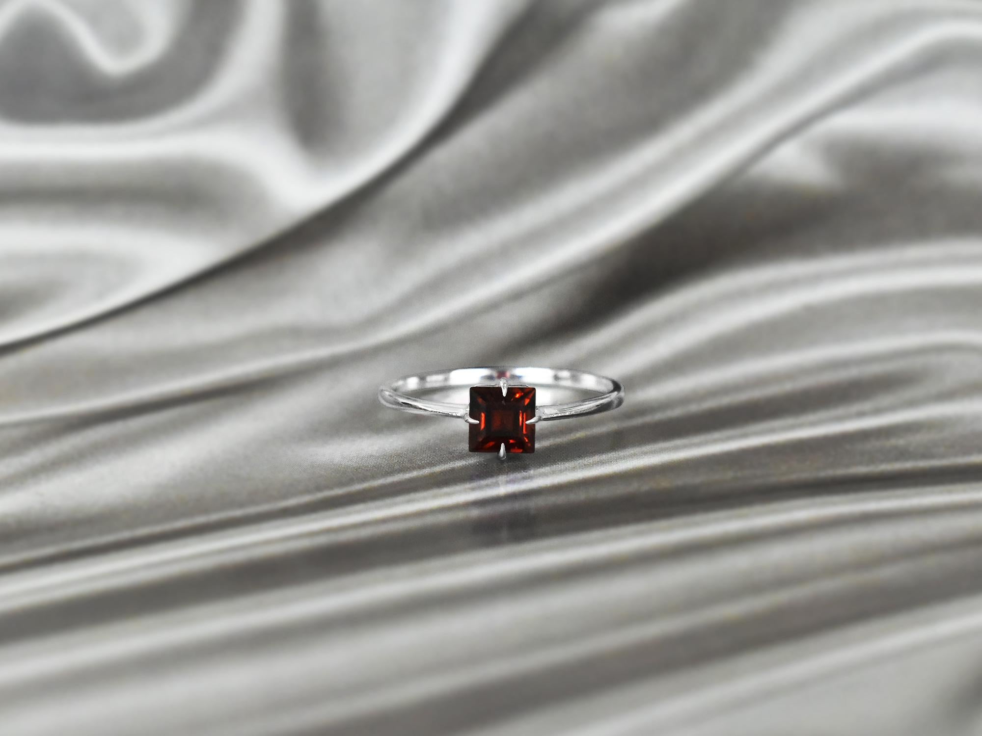 For Sale:  10k Gold Princess Cut 5x5 mm Princess Cut Gemstone Ring Gemstone Engagement Ring 5