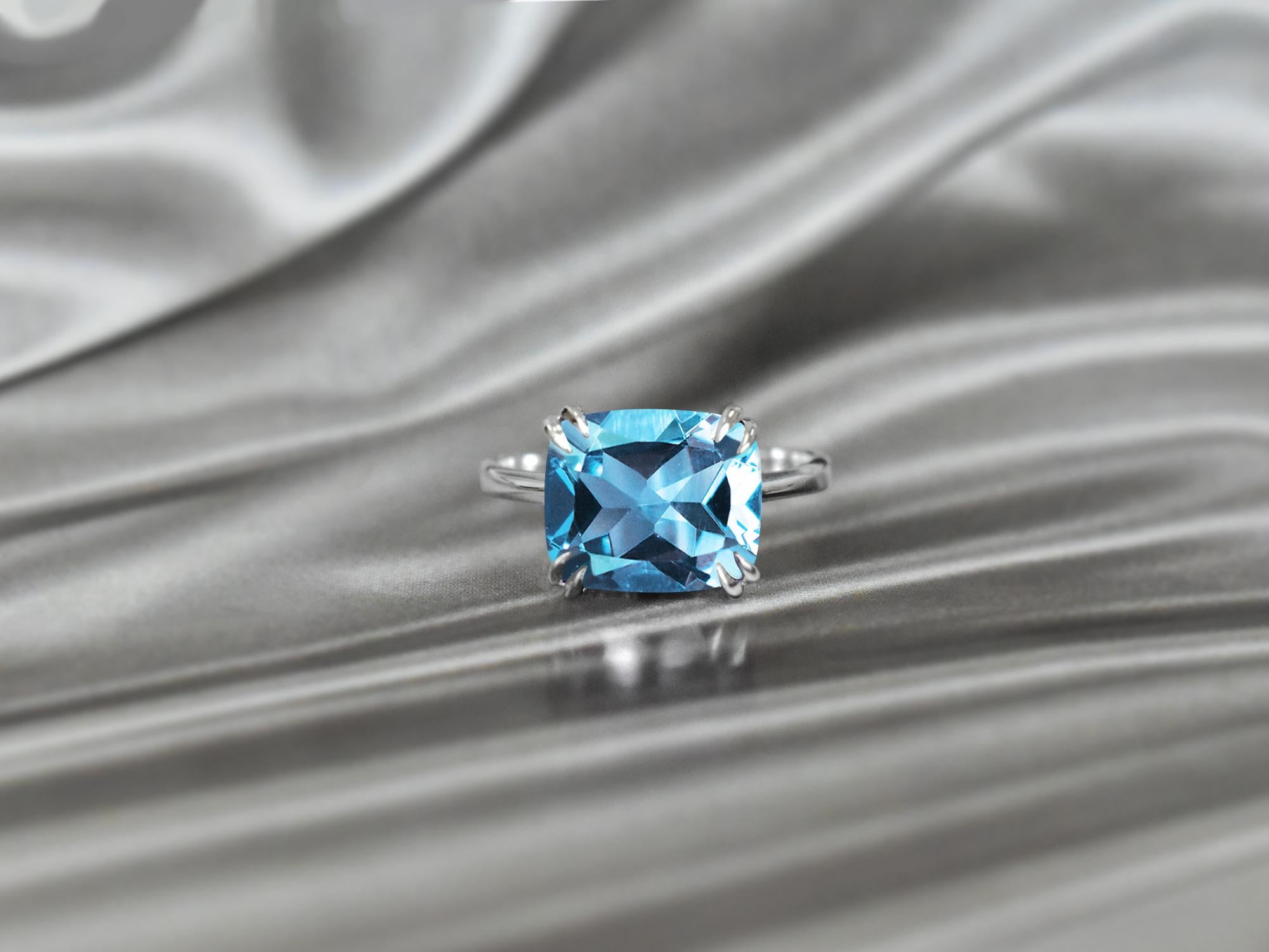 in vendita:  Anello con pietra preziosa rettangolare in oro 10k 12x10 mm Anello di fidanzamento con pietra preziosa 8